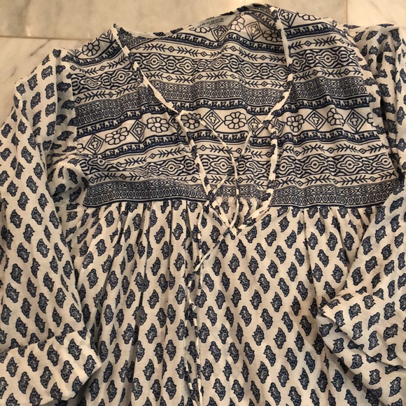 Size xs bohemian blue and white Zara dress! Worn once! - Picture 3 of 8